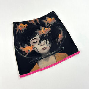 NWT y2k euro girl in goldfish bowl print skirt